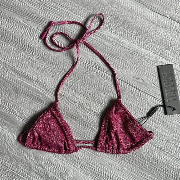 Grape sparkle string triangl bathing suits top - Picture 5 of 9